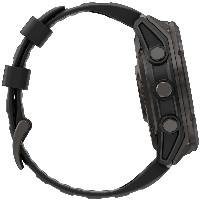 Умные часы Garmin Fenix 8, 51 мм, Microled Sapphire Lens Carbon Grey DLC Tinanium With /Pebble Gray Silicone Black