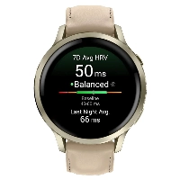 Garmin Venu 4 41mm Lunar Gold / Bone + Light Sand Leather Band