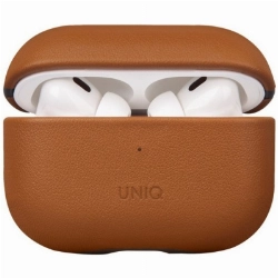 Чехол Uniq Terra Genuine Leather для AirPods Pro 2, Toffee Brown, коричневый