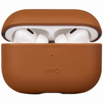 Чехол Uniq Terra Genuine Leather для AirPods Pro 2, Toffee Brown, коричневый