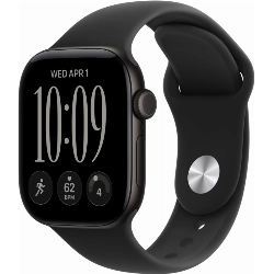 Умные часы Apple Watch Series 12 42 мм, GPS, Black Aluminum, Black Sport Band, M/L
