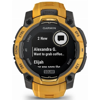 Умные часы Garmin Instinct 3, 45 мм, Solar, Sunburst, желтый