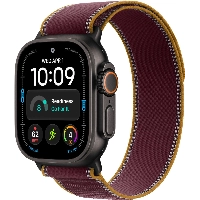 Умные часы Apple Watch Ultra 4 49 мм, Black Titanium Burgundy Trail Loop (M/L)