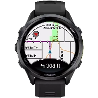 Умные часы Garmin Forerunner 970, Carbon Grey DLC Titanium Black/Translucent Whitestone, черный