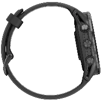 Умные часы Garmin Forerunner 970, Carbon Grey DLC Titanium Black/Translucent Whitestone, черный