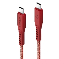 Кабель EnergEA Flow USB 2.0, USB-C to USB-C 480MBPS, 240W 1.5м, красный