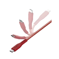 Кабель EnergEA Flow USB 2.0, USB-C to USB-C 480MBPS, 240W 1.5м, красный