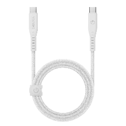 Кабель EnergEA Flow USB 2.0, USB-C to USB-C 480MBPS, 240W 1.5м, белый