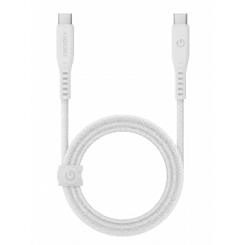 Кабель EnergEA Flow USB 2.0, USB-C to USB-C 480MBPS, 240W 1.5м, белый