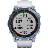 Умные часы Garmin Fenix 7 Mineral Blue with Whitestone Band, голубой/белый