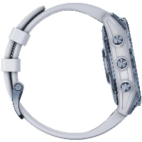 Умные часы Garmin Fenix 7 Mineral Blue with Whitestone Band, голубой/белый
