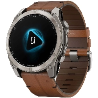 Умные часы Garmin Fenix 8, 51 мм, AMOLED Sapphire Bare Titanium / Black / Chestnut Leather Band