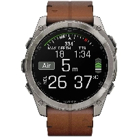 Умные часы Garmin Fenix 8, 51 мм, AMOLED Sapphire Bare Titanium / Black / Chestnut Leather Band