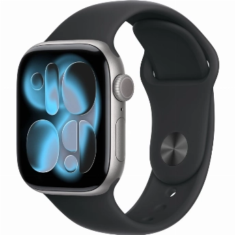 Умные часы Apple Watch Series 11 46 мм, M/L 140-245 мм, Space Gray Aluminum Case, Black Sport Band