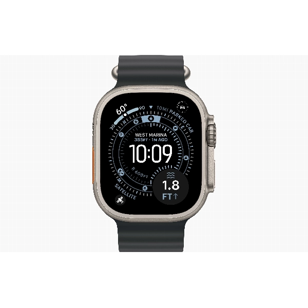 Умные часы Apple Watch Ultra 3 49 мм, Titanium Case with Ocean Band, Black