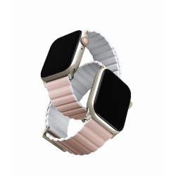 Ремешок Uniq Revix Premium Edition для Apple Watch 49/45/44/42 мм, Pink/White, розовый/белый