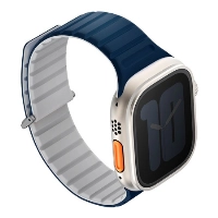 Ремешок Uniq REVIX EVO для Apple Watch 49/45/44/42 мм, Blue Chalk, синий/белый