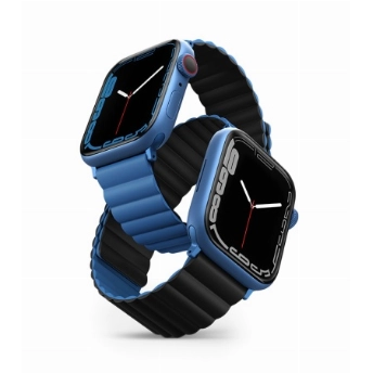 Ремешок Uniq Revix для Apple Watch 49/45/44/42 мм, Blue/Black, синий/черный