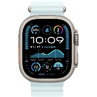 AW Ultra 49mm Ocean Band Natural Titanium Finish Ice Blue MXTF3