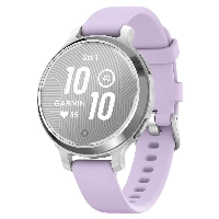 Garmin Lily 2 Active, Silver with Purple Jasmine Silicone Band