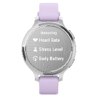 Garmin Lily 2 Active, Silver with Purple Jasmine Silicone Band