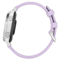 Garmin Lily 2 Active, Silver with Purple Jasmine Silicone Band