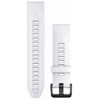 Garmin Quick Release Band, 18 мм, White Silicone with Black Hardware