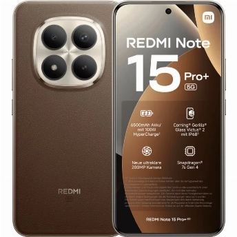 Смартфон Xiaomi Redmi Note 15 Pro Plus 5G, 8/256 GB, Mocha Brown