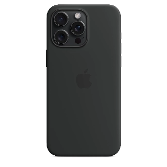Чехол Apple iPhone 15 Pro Max Silicone Case с MagSafe, Black, черный
