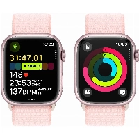 Apple Watch Series 9 41mm Aluminum Case with Sport Loop, нежно-, Pink, розовый