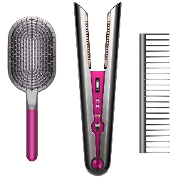 Выпрямитель для волос Dyson HS03 Corrale фуксия с набором фирменных расчесок, Nickel/Fuchsia