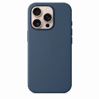 Чехол iPhone 16 Pro Silicone Case Denim, синий