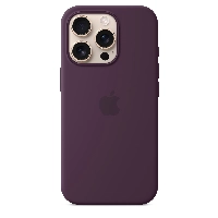 Чехол iPhone 16 Pro Silicone Case Plum, бордовый