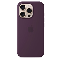 Чехол iPhone 16 Pro Silicone Case Plum, бордовый