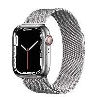 Умные часы Apple Watch Series 7 41, Silver Stainless Steel Case with Milanese Loop, серебристый