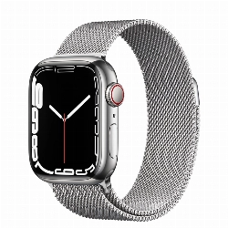 Умные часы Apple Watch Series 7 41, Silver Stainless Steel Case with Milanese Loop, серебристый