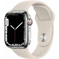 Умные часы Apple Watch Series 7 41, Silver Stainless Steel Starlight Sport Band, сияющая звезда