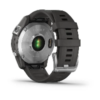 Умные часы Garmin Fenix 7 Silver with Graphite Band, серый