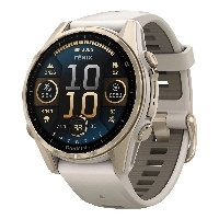 Умные часы Garmin Fenix 8, 43 мм Amoled Sapphire Soft Gold Fog Gray / Dark Sandstone