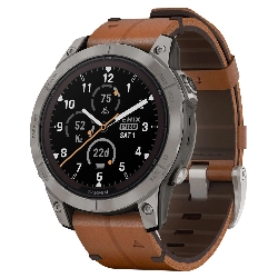 Умные часы Garmin Fenix 7 Pro Sapphire Solar Carbon Gray Chestnut Leather Band