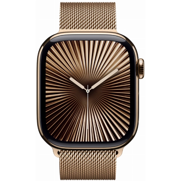 Умные часы Apple Watch Series 10 42 мм, Titanium Case Cellular, Milanese Loop, Gold