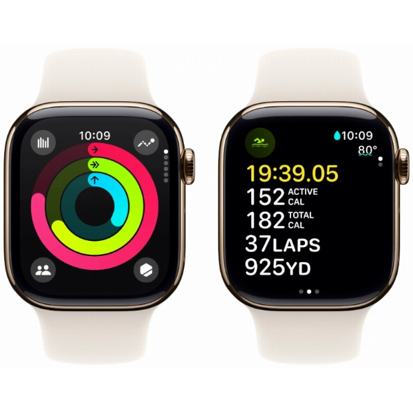 Умные часы Apple Watch Series 10 42 мм, M/L 140-245 мм, Titanium Case GPS+Cellular, Gold