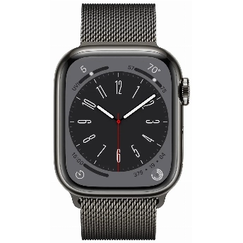 Умные часы Apple Watch Series 8 41 мм, Stainless Steel Case with Milanese Loop, Graphite