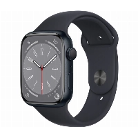 Умные часы Apple Watch Series 8 45 мм, M/L 160-210 мм, Aluminium Case with Sport Band, Midnight