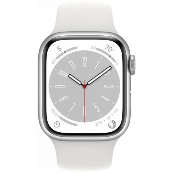 Умные часы Apple Watch Series 8 41 мм, S/M 130-180 мм, Aluminium Case with Sport Band, Silver