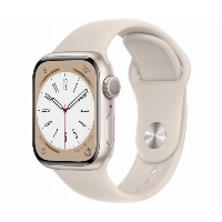 Умные часы Apple Watch Series 8 45 мм, M/L 160-210 мм, Aluminium Case with Sport Band, Starlight