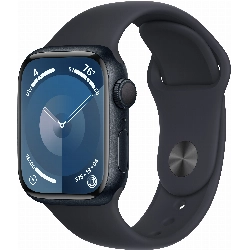 Умные часы Apple Watch Series 9 45 мм, S/M 130-180 мм, Aluminium Case with Sport Band, Midnight