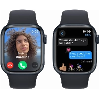 Умные часы Apple Watch Series 9 45 мм, S/M 130-180 мм, Aluminium Case with Sport Band, Midnight