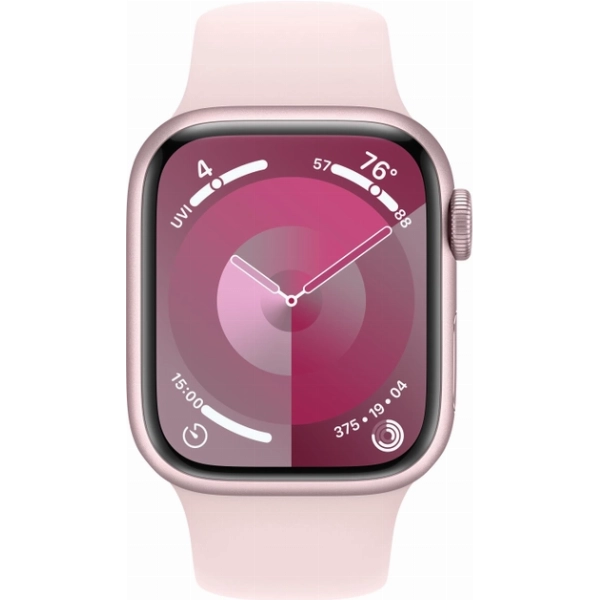 Умные часы Apple Watch Series 9 41 мм, S/M 130-180 мм, Aluminium Case with Sport Band, Pink