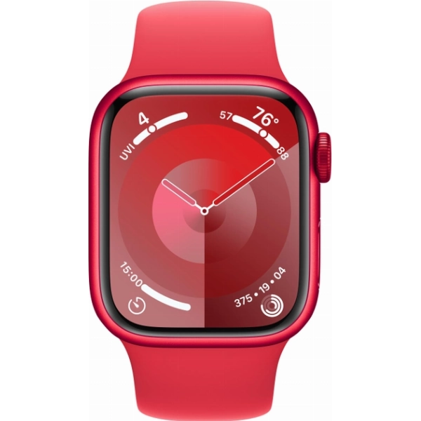 Умные часы Apple Watch Series 9 45 мм, S/M 130-180 мм, Aluminium Case with Sport Band, Red